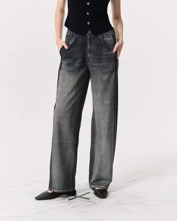 Two-Stripe Sweatpant Jeans