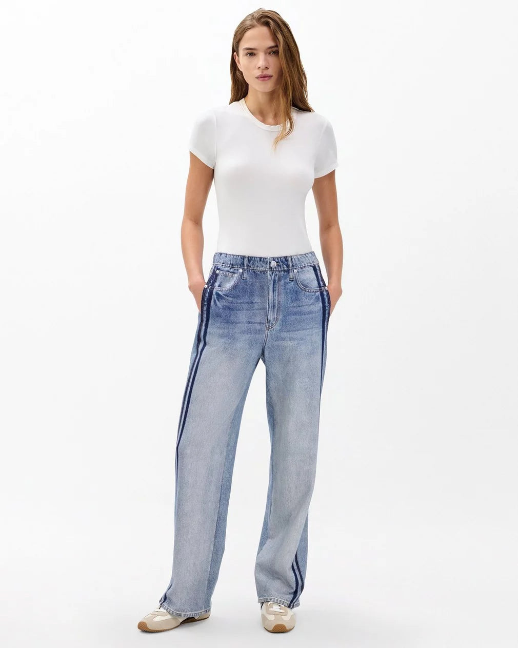 Two-Stripe Sweatpant Jeans